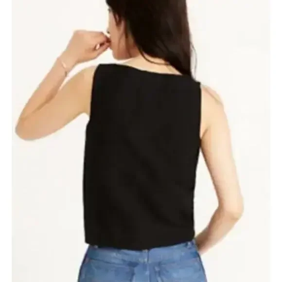 Madewell Texture & Thread Button Front Tie Tank Top - Picture 2 of 2